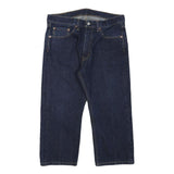 LEVI'S 505 Mens Jeans Blue Regular Straight Denim Raw W33 L21 Zip Closure