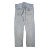 CARHARTT Mens Jeans Blue Regular Straight Denim Medium W37 L32 Zip Closure