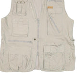 REGATTA Mens Beige Utility Zip Jacket XL Cotton Blend Casual Outdoor Vest