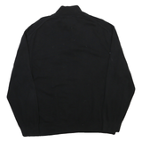 NAUTICA Mens Black Plain Pullover Jumper Crew Neck Cotton 2XL Casual Stylish