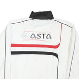 TTK Womens White & Black & Red Sports Track Jacket S Nylon Zip