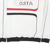 TTK Womens White & Black & Red Sports Track Jacket S Nylon Zip