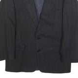 BOSS HUGO BOSS Mens Black Wool Herringbone Classic Tailored Jacket L