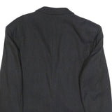 BOSS HUGO BOSS Mens Black Wool Herringbone Classic Tailored Jacket L