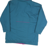 CURRENT SEEN Womens Blue & Purple Zip Jacket M Polyester Blend Hooded Plain