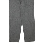 WILLOWRIDGE Womens Wool Blend Grey Relaxed Straight Trousers W26 L28 Comfortable