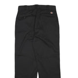 DICKIES Mens Cotton Blend Black Regular Straight Trousers W30 L29 Workwear Zip