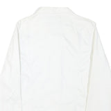 CALVIN KLEIN JEANS Womens White XL Cotton Blend Jacket Button Plain Clean Style