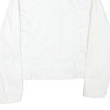 CALVIN KLEIN JEANS Womens White XL Cotton Blend Jacket Button Plain Clean Style