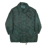 Womens Green Polyester Plain Jacket UK 14 Zip Casual Lightweight