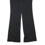 TOMMY HILFIGER Womens Cotton Blend Black Regular Flared Trousers W28 L31
