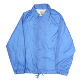 EAGLES RIDGE Mens Blue Nylon Button Jacket M Plain Lightweight Casual Wear