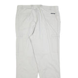 WARREN & PARKER Mens Cotton Blend Regular Straight Beige Trousers W40 L34 Casual
