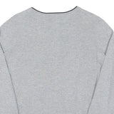 TOMMY HILFIGER Womens Grey Patterned Button Up Crew Neck Basic Knit S Cotton