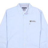 TOMMY HILFIGER Mens Blue Classic Fit Shirt M Cotton Button Collar Pocket