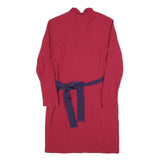 LOVE MOSCHINO Womens Red & Navy Wrap Dress Polyester Blend Long Sleeve UK 14