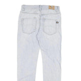 DICKIES Mens Slim Light Blue Denim Jeans Cotton Blend W30 L30 Zip Pocket