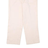 DICKIES Womens Regular Fit Cream Cotton Blend Trousers W30 L26 Straight Leg Zip
