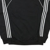 ADIDAS Mens Black & White Trefoil Logo Track Jacket M Polyester Blend Zip