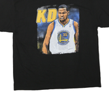 Mens Black KD Graphic T-Shirt 2XL Short Sleeve Crew Neck Basketball Player Print