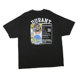 Mens Black KD Graphic T-Shirt 2XL Short Sleeve Crew Neck Basketball Player Print