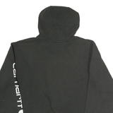 CARHARTT Mens Black Pullover Hoodie M Sleeve Logo Print Comfortable Cotton