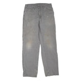 DICKIES Mens Regular Fit Grey Cotton Blend Denim Jeans W32 L32 Workwear Zip