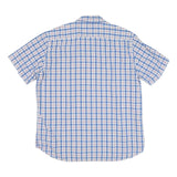 MARC O'POLO Mens Blue Check Shirt XL Cotton Blend Casual Button Down