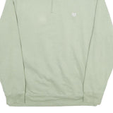 CHAPS Mens Green 1/4 Zip M Cotton Blend Sweatshirt Pullover Classic