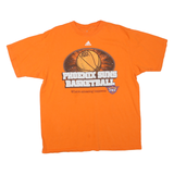 ADIDAS Mens Orange Phoenix Suns Basketball Graphic T-Shirt L Short Sleeve Crew