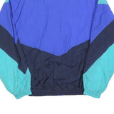 Mens Blue & Teal Polyester Blend Colourblock Zip Jacket M Casual Outerwear
