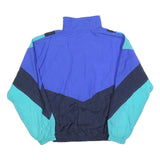 Mens Blue & Teal Polyester Blend Colourblock Zip Jacket M Casual Outerwear