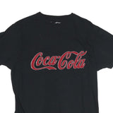 COCA COLA Mens Black Graphic T-Shirt M Short Sleeve Crew Neck Logo Print