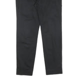 Womens Black Cotton Blend Slim Tapered Trousers W30 L28 Studded Back Pockets