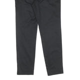 Womens Black Cotton Blend Slim Tapered Trousers W30 L28 Studded Back Pockets