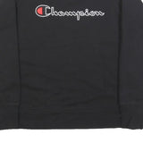 CHAMPION Mens Black Cotton Blend Crew Neck Sweatshirt M Classic Logo