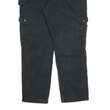 CARHARTT Mens Black Relaxed Fit Cargo Trousers W36 L30 Workwear Durable
