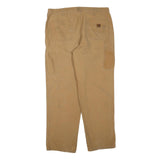 CARHARTT Mens Regular Fit Beige Denim Jeans W38 L32 Workwear Utility Zip