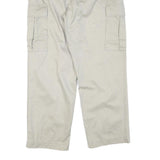 TOMMY HILFIGER Mens Cotton Blend Beige Regular Cargo Trousers W36 L30 Casual
