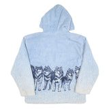 AMERI MODE Mens Blue Jacket M Polyester Blend Plain Zip Up Hooded Casual