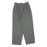 RICO RISTA Womens Grey Regular Fit Straight Trousers W25 L26 Zip Pocketed