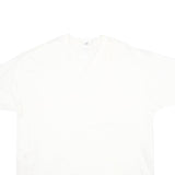 STAFFORD Mens White Plain T-Shirt 2XL Short Sleeve Crew Neck Cotton Basic