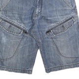 S OLIVER Mens Denim Blue Cargo Shorts M W32 Casual Utility Fashion