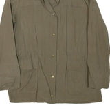 ZARA Womens Brown Lightweight Jacket XS Cotton Blend Button Closure Classic Fit