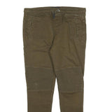 CELIO Mens Green Regular Fit Tapered Trousers W36 L30 Drawstring Cotton Blend