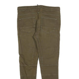 CELIO Mens Green Regular Fit Tapered Trousers W36 L30 Drawstring Cotton Blend