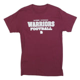 Mens Maroon Wise Wood Warriors Football Graphic T-Shirt S Short Sleeve Crew Neck
