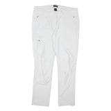 SCHOFFEL Womens White Slim Trousers W36 L30 Lightweight Outdoor Zip Pockets