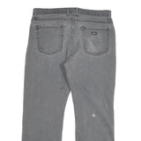 DICKIES Mens Jeans Grey Regular Straight Denim W36 L30 Workwear Cotton Blend