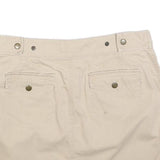 FREE PEOPLE Womens Beige Mini Cotton Blend Straight Skirt M Utility Casual